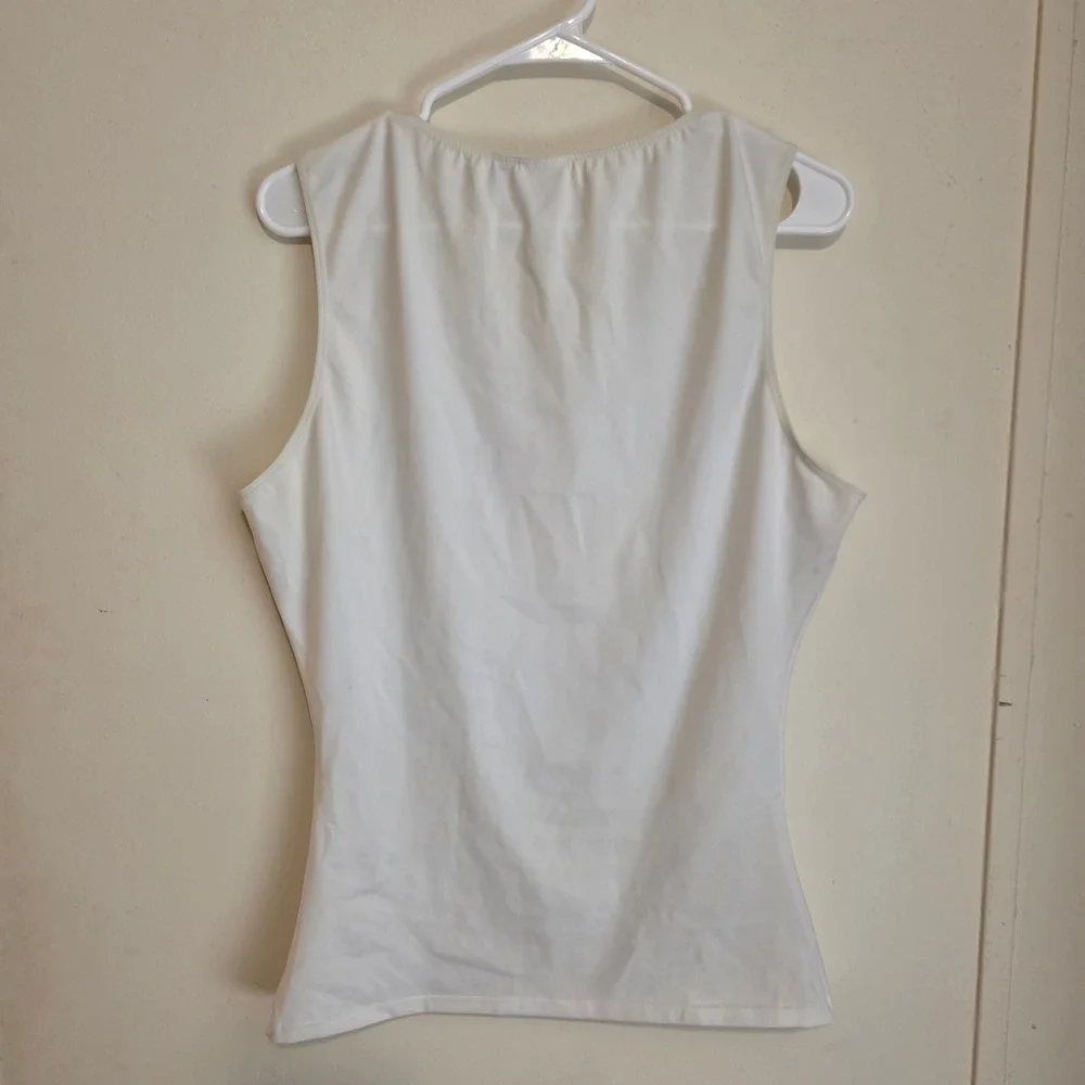 Insta Slim Mens Compression Tank Top Size XL White Sleeveless Undershirt USA